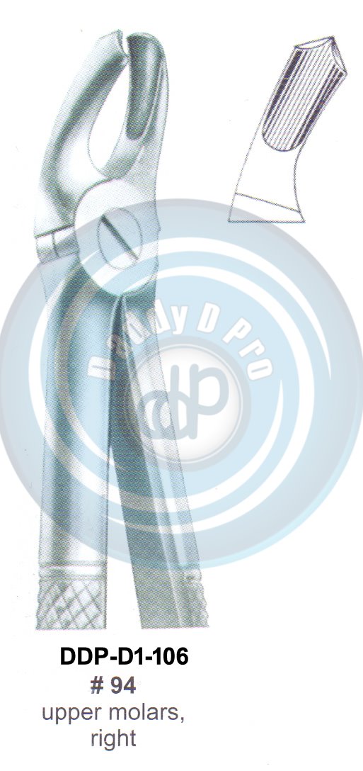 Tooth Extracting Forceps  Fig#94 (english pattern)