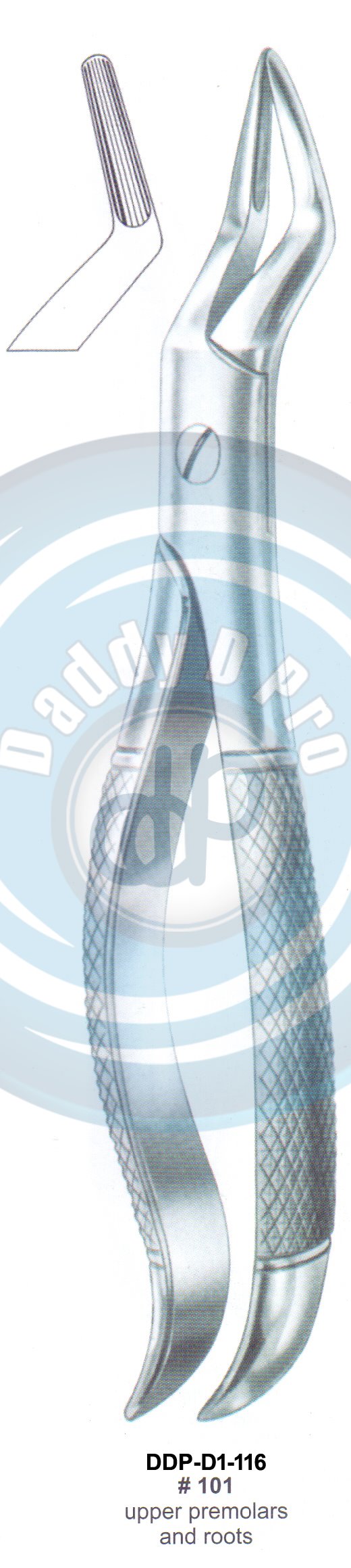 Tooth Extracting Forceps  Fig#101 (english pattern)
