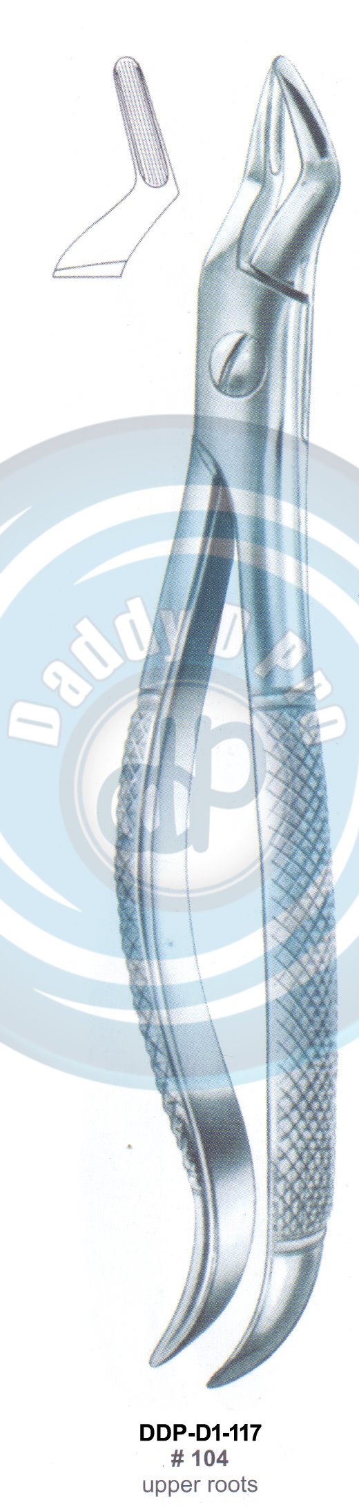 Tooth Extracting Forceps  Fig#104 (english pattern)