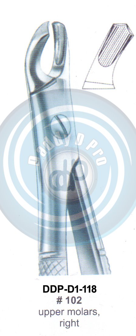 Tooth Extracting Forceps  Fig#102 (english pattern)
