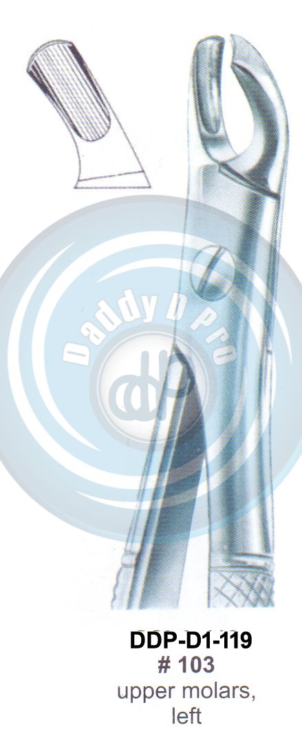 Tooth Extracting Forceps  Fig#103 (english pattern)