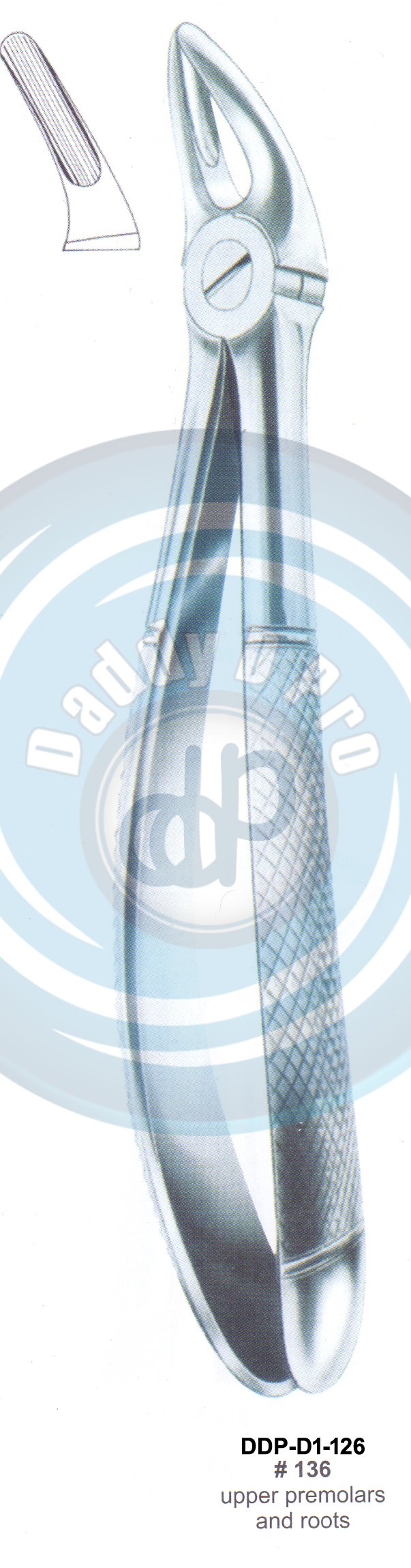 Tooth Extracting Forceps  Fig#136 (english pattern)