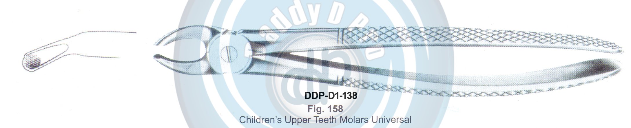 Tooth Extracting Forceps  Fig#158 (english pattern)