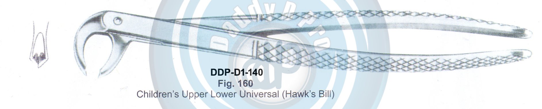 Tooth Extracting Forceps  Fig#160 (english pattern)
