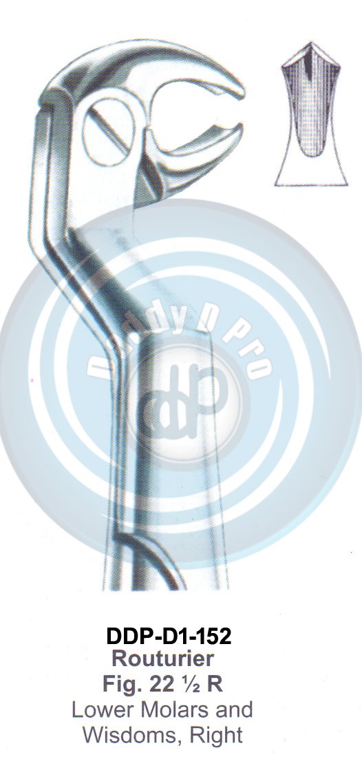 Tooth Extracting Forceps  Fig#22 1/2 R (english pattern)