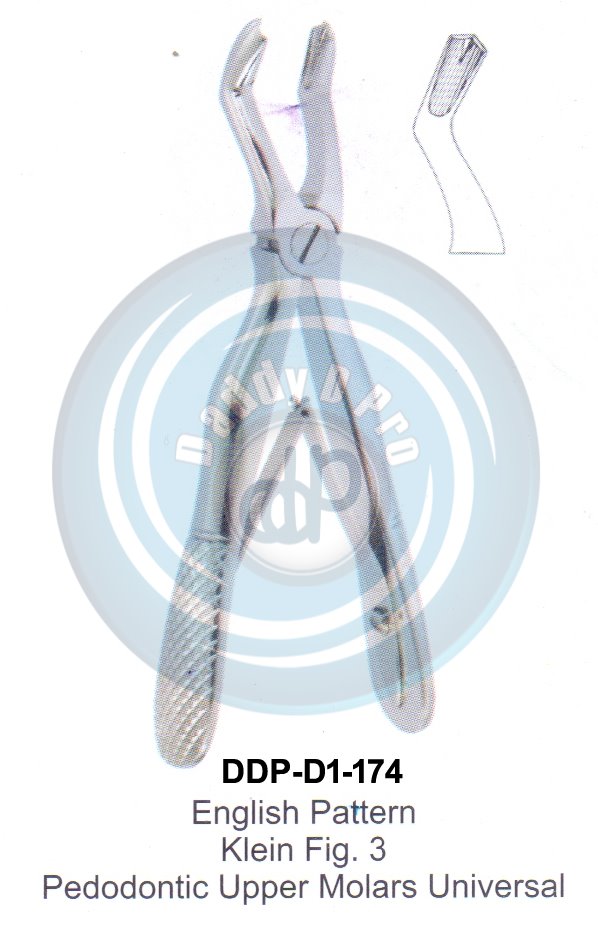Pediatric Tooth Extracting Forceps  Fig#3 (english pattern)