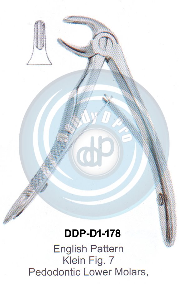 Pediatric Tooth Extracting Forceps  Fig#7 (english pattern)