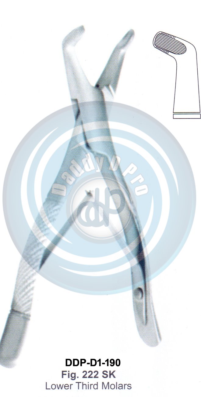 Tooth Extracting Forceps  Fig#222 SK (english pattern)