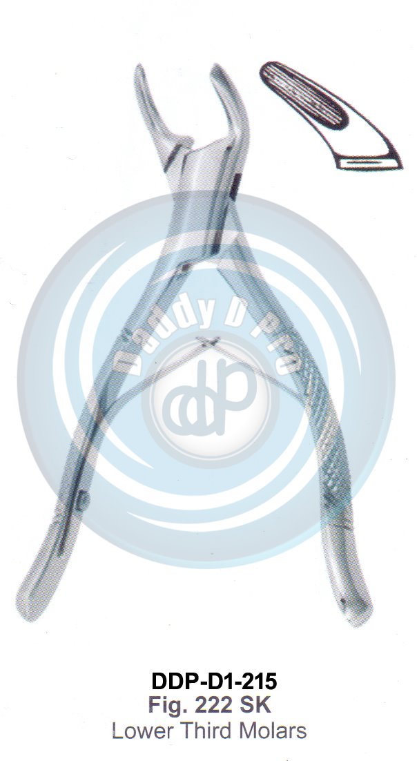 Tooth Extracting Forceps  Fig#222SK (english pattern) 