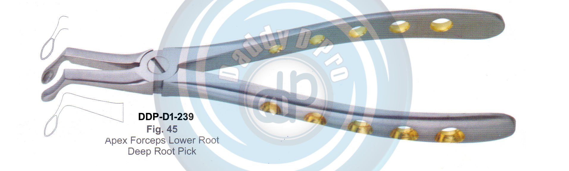 Tooth Extracting Forceps DEEP ROOT PICK FORCEPS  Fig#45 (english pattern) 