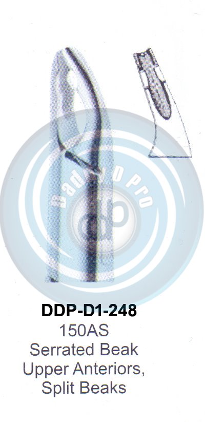 Tooth Extracting Forceps CRABIDE TIPPED ROOT TIP FORCEPS FIG#150AS (english pattern) 