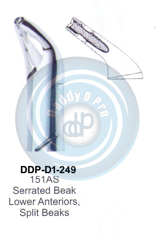 Tooth Extracting Forceps CRABIDE TIPPED ROOT TIP FORCEPS FIG#151AS (english pattern) 