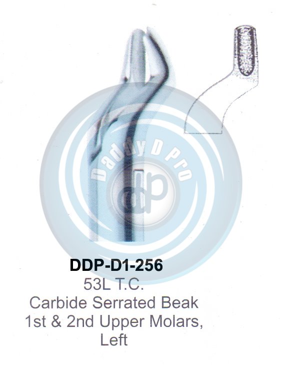 Tooth Extracting Forceps FIG#53L T.C.  (english pattern) 