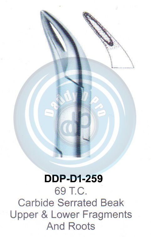 Tooth Extracting Forceps FIG#69 T.C.  (english pattern) 