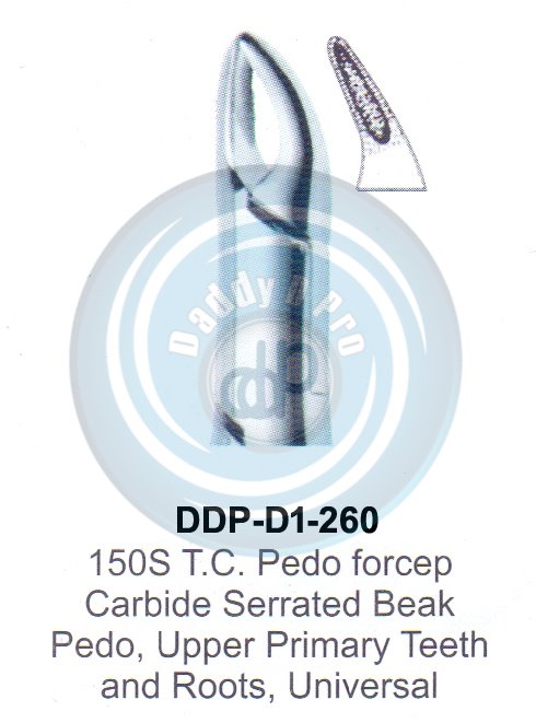 Tooth Extracting Forceps FIG#150S T.C.  (english pattern) 