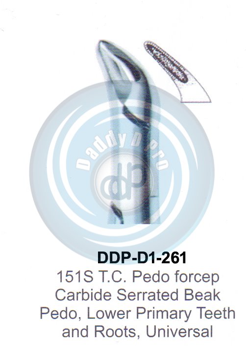 Tooth Extracting Forceps FIG#151S T.C.  (english pattern) 