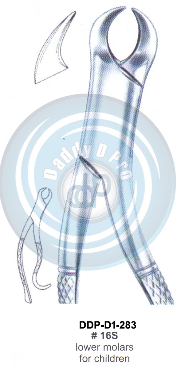 Tooth Extracting Forceps FIG# 16S  (english pattern)