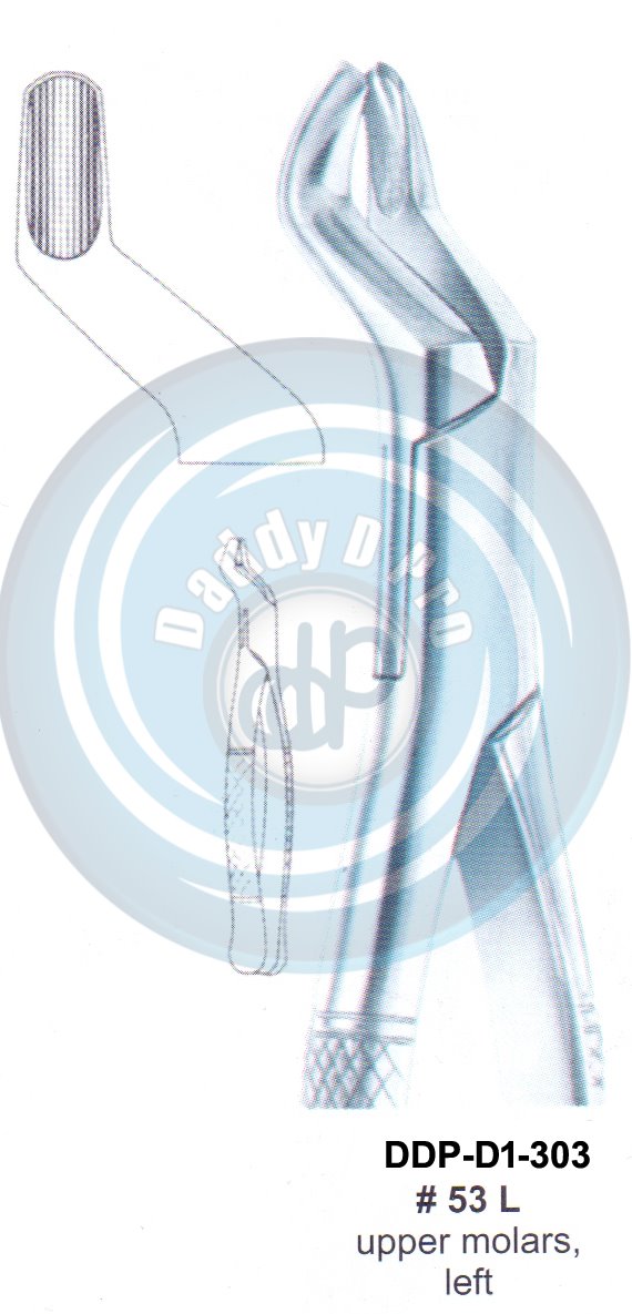 Tooth Extracting Forceps FIG# 53L (english pattern)