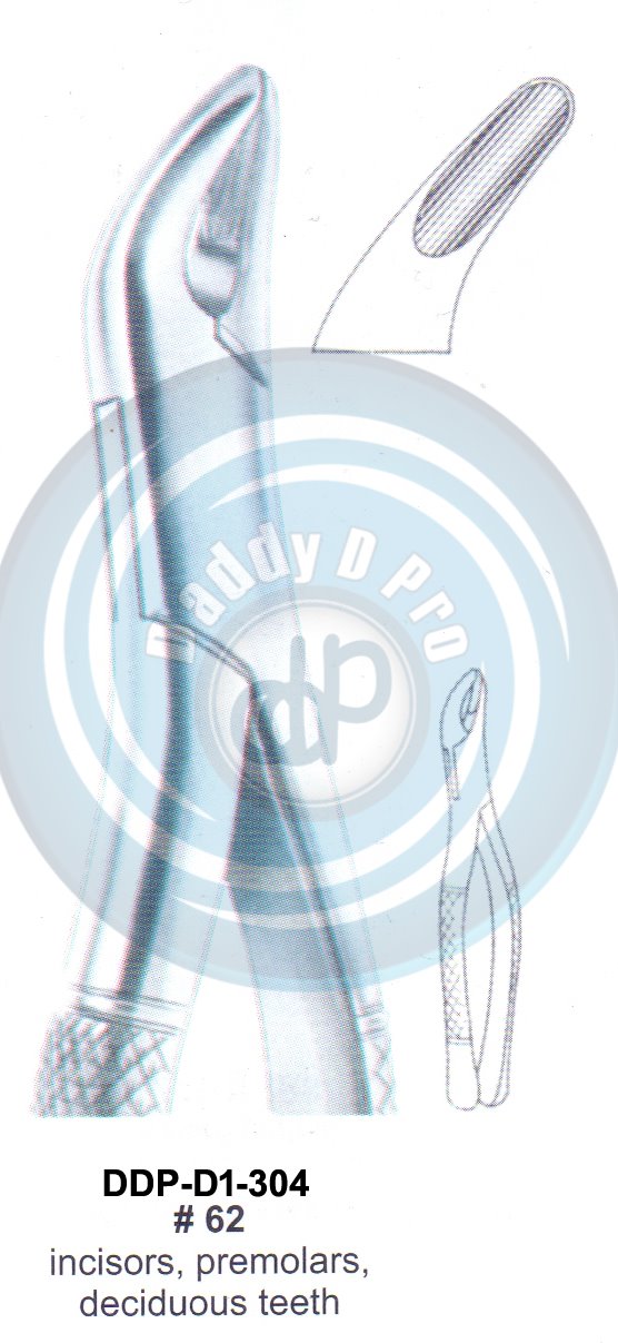 Tooth Extracting Forceps FIG# 62 (english pattern)