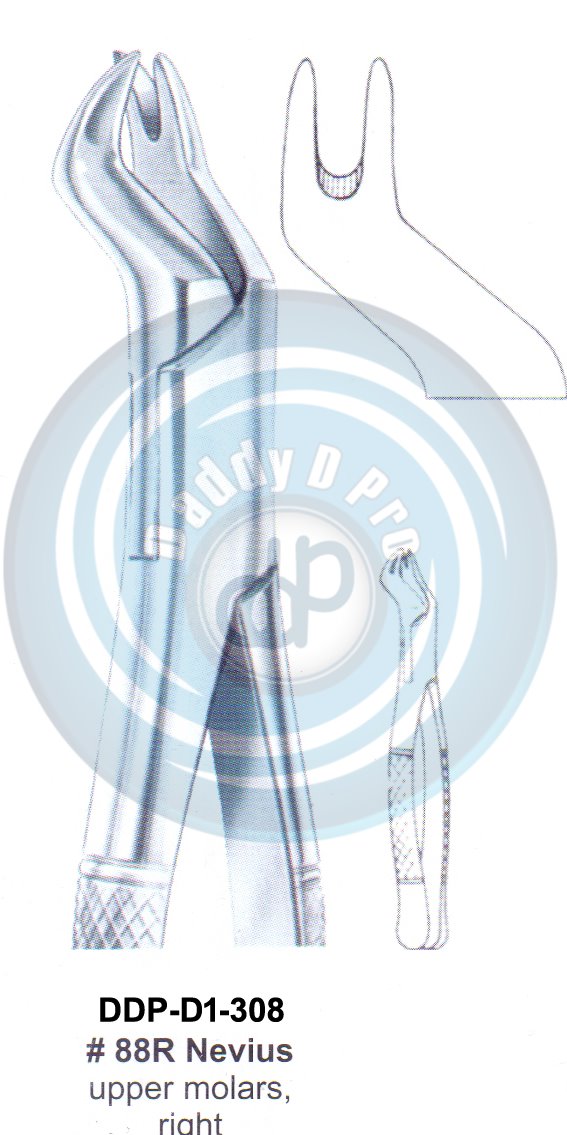 Tooth Extracting Forceps FIG# 88R NEVIUS (english pattern)