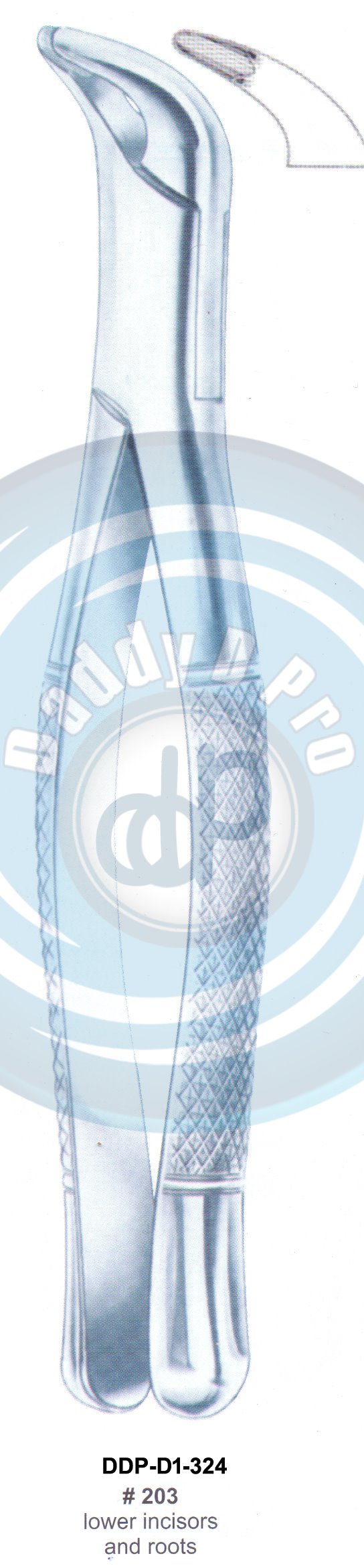 Tooth Extracting Forceps FIG#203 (english pattern)