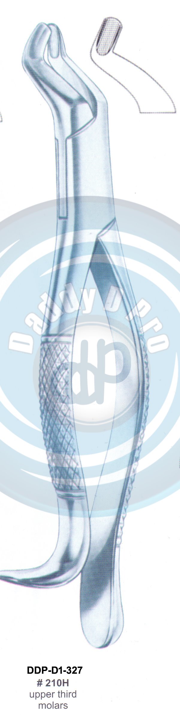 Tooth Extracting Forceps FIG#210H (english pattern)
