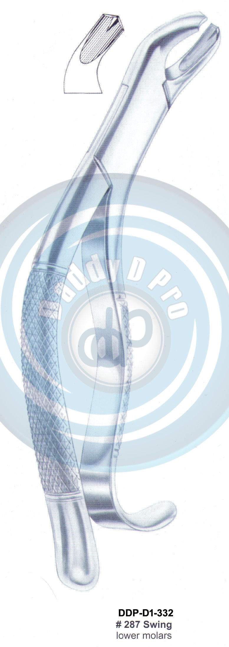 Tooth Extracting Forceps FIG#287 (english pattern)
