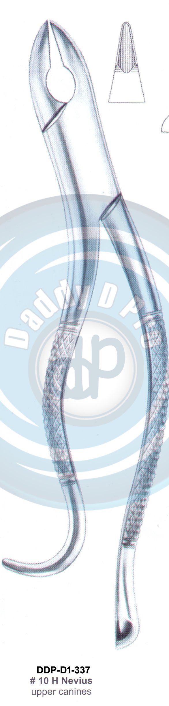 Tooth Extracting Forceps FIG#10 H NEVIUS (english pattern)