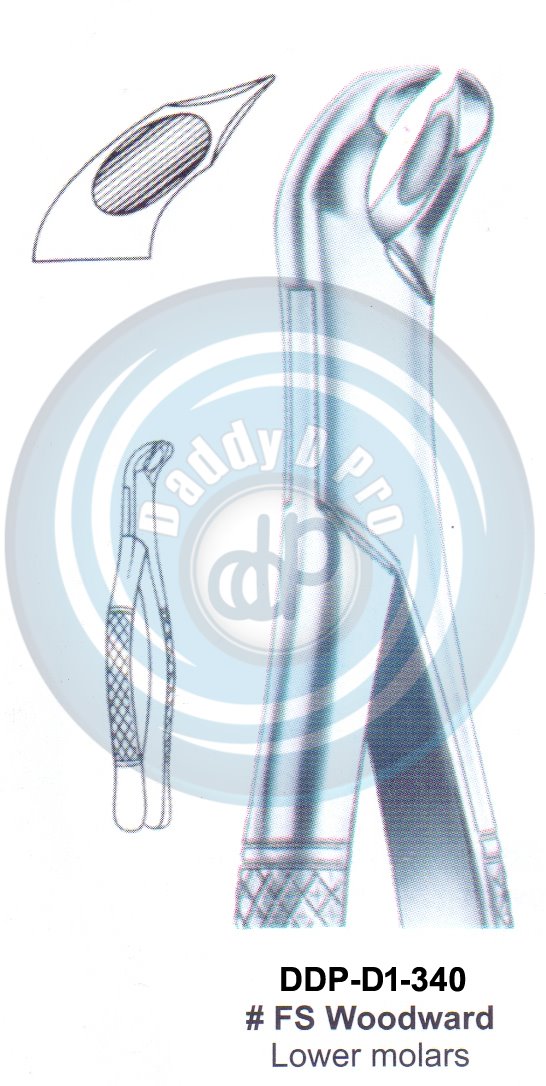 Tooth Extracting Forceps FIG#FS WOODWARD (english pattern)