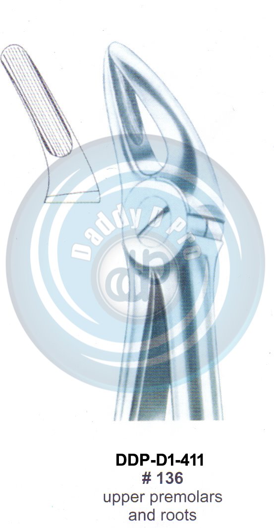 Tooth Extracting Forceps FIG#136 (english pattern)