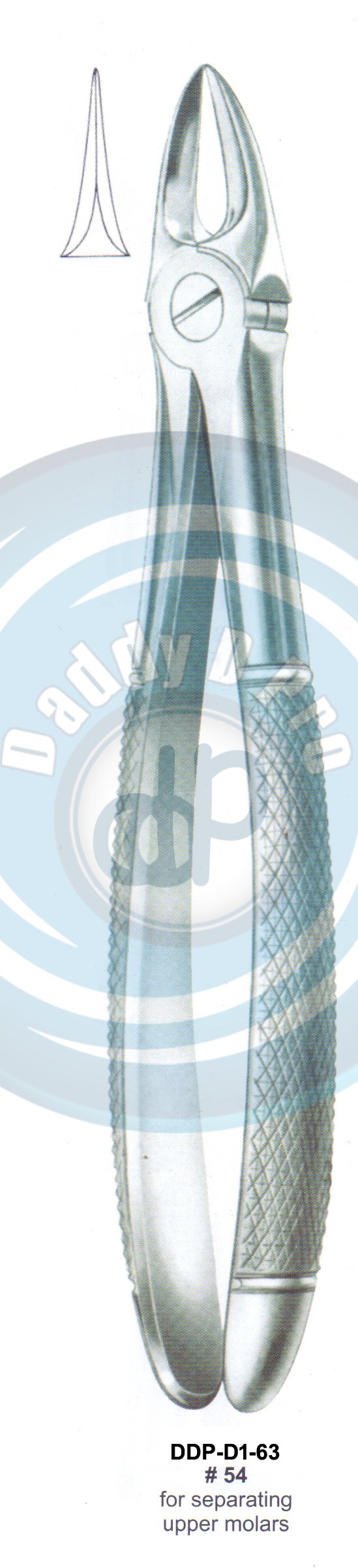 Tooth Extracting Forceps  Fig#54 (english pattern)