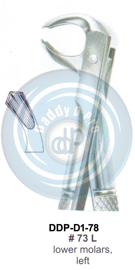 Tooth Extracting Forceps  Fig#73L (english pattern)