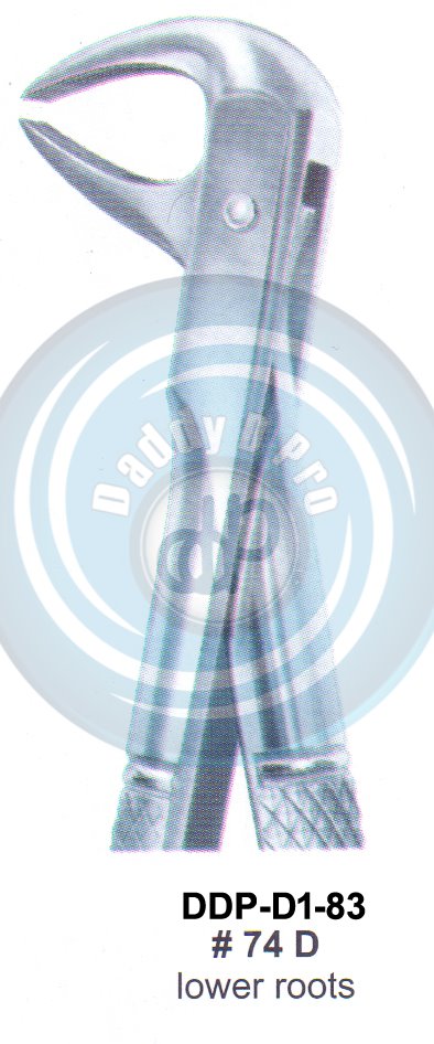 Tooth Extracting Forceps  Fig#74D (english pattern)