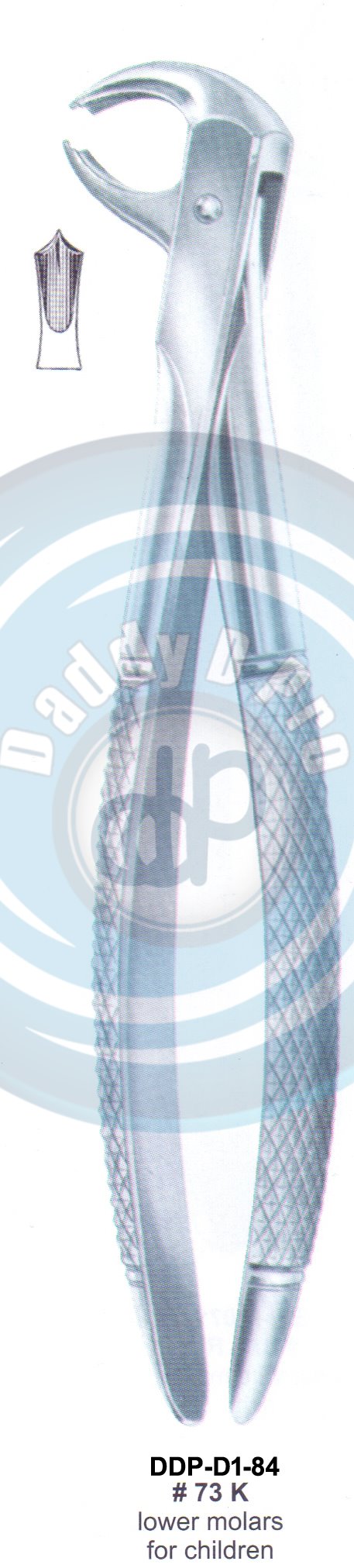 Tooth Extracting Forceps  Fig#74K (english pattern)