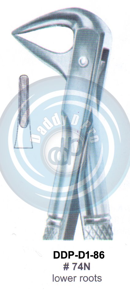 Tooth Extracting Forceps  Fig#74N (english pattern)