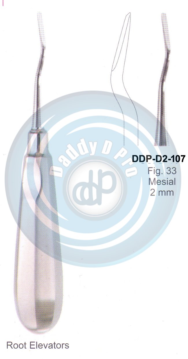 MESIAL & DISTAL ROOT ELEVATORS FIG.33  2MM MESIAL