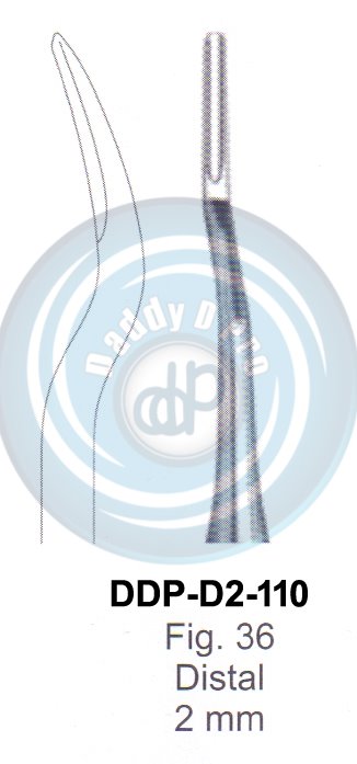 MESIAL & DISTAL ROOT ELEVATORS FIG.36  2MM DISTAL