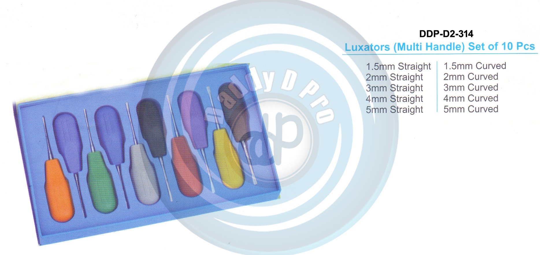 ROOTS ELEVATORS LUXATOR(MULTI HANDLE) SET IF 10 PCS 