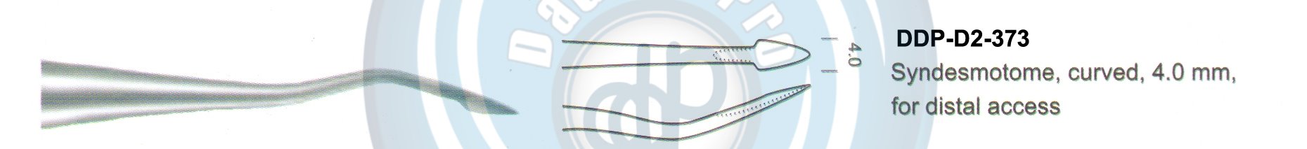 ROOTS ELEVATORS PDL ELEVATORS PROXIMATOR, SYNDESMOTOME, CURVED, 4.0MM, FOR DISTAL ACCESS