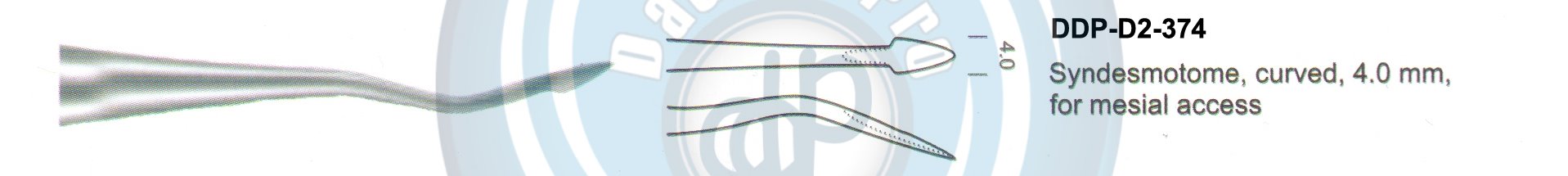 ROOTS ELEVATORS PDL ELEVATORS PROXIMATOR, SYNDESMOTOME, CURVED, 4.0MM, FOR MESIAL ACCESS