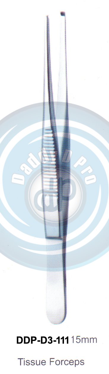 DENTAL TWEEZERS TISSUE FORCEPS 15MM