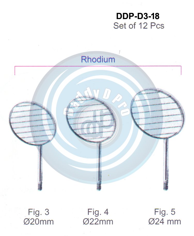 MIRRORS & HANDLES RHODIUM SET OF 12 PCS