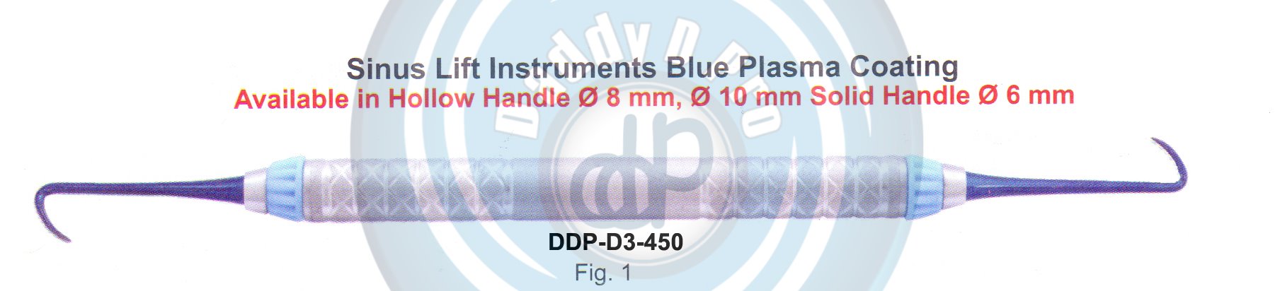PERIODONTAL INSTRUMENTS SINUS LIFTS INSTRUMENTS BLUE PLASMA COATING FIG.1