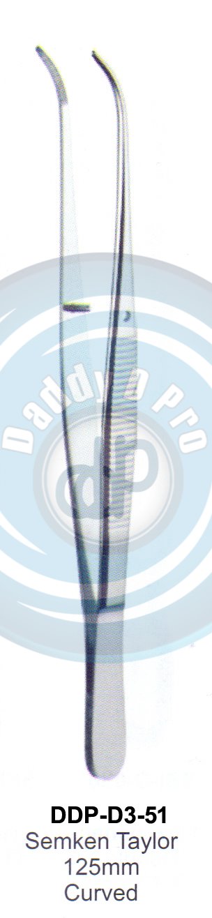 DENTAL TWEEZERS SEMKEM TAYLOR 125MM CURVED
