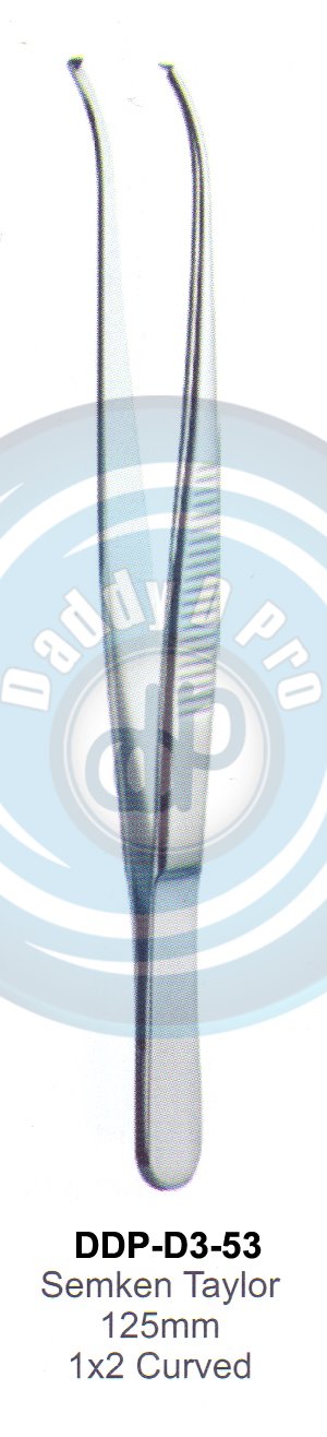 DENTAL TWEEZERS SEMKEM TAYLOR 125MM 1X2 CURVED