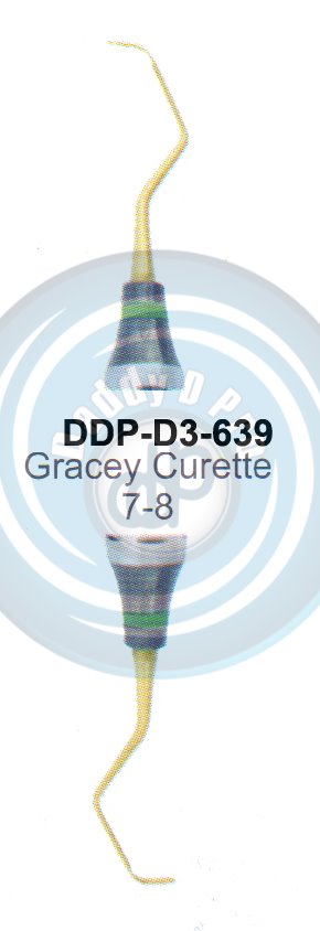 DENTEL CURETTES GRACEY CURETTES 7/8 HOLLOW HANDLE 10MM (BLACK AND GOLD COATING)