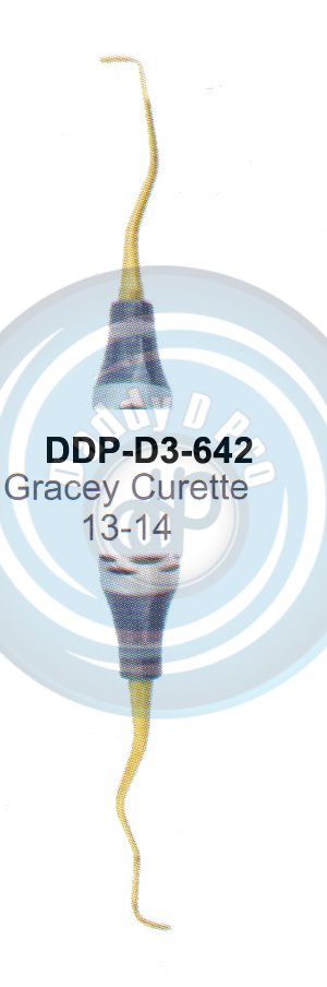 DENTEL CURETTES GRACEY CURETTES 13/14 HOLLOW HANDLE 10MM (BLACK AND GOLD COATING)