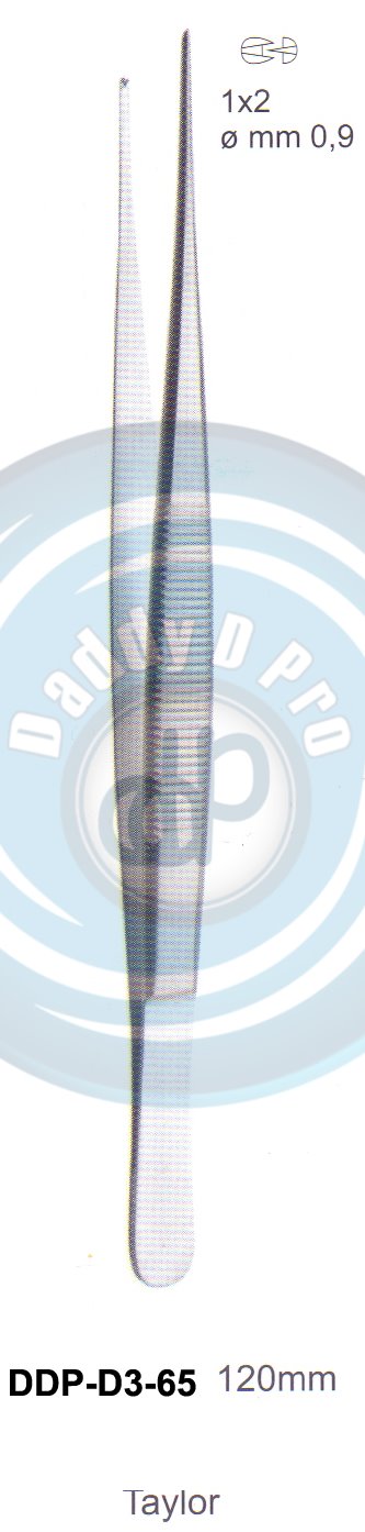 DENTAL TWEEZERS TAYLOR 120MM 1X2 TEETH