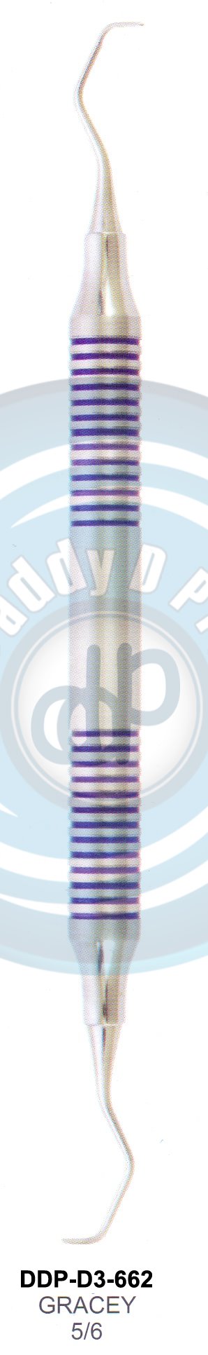 DENTEL CURETTES HOLLOW HANDLE PLASMA BLUE COATED 10MM , LENGHT 170MM GREACEY CURETTES 5/6