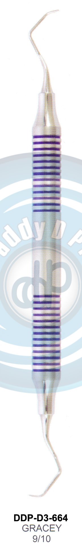 DENTEL CURETTES HOLLOW HANDLE PLASMA BLUE COATED 10MM , LENGHT 170MM GREACEY CURETTES 9/10